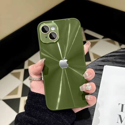 iPhone 13 Glossy Fiber Glass Case-Green