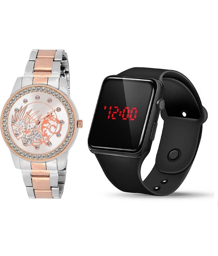 Cosmic - Multicolor Metal Analog-Digital Womens Watch