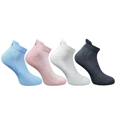 4_Pair Set Unisex Casual Cotton Printed Ankle Length Socks (Multicolor)-PID63514 4_Pair Set Unisex Casual Cotton Printed Ankle Length Socks (Multicolor)-PID63514