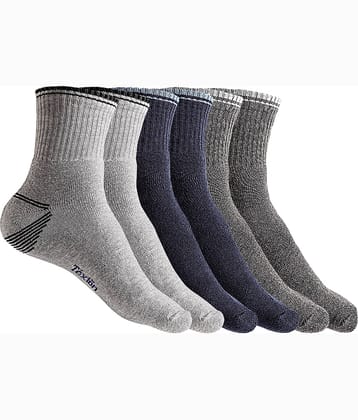 Texlon - Multicolor Terry Men's Ankle Length Socks ( Pack of 3 )