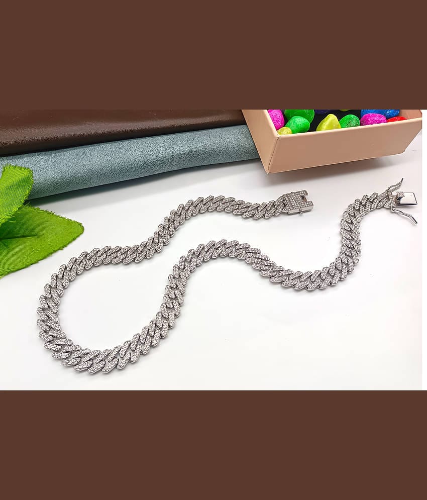 SHANKH-KRIVA Silver Plated Chain ( Set of 1 )