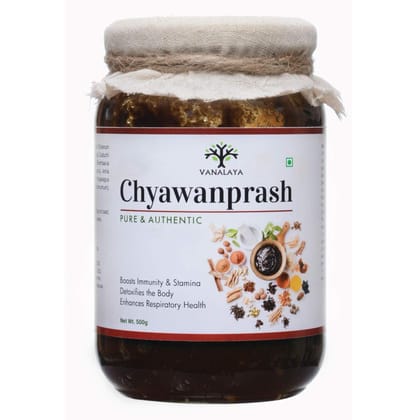 Organic Ayurvedic Chyawanprash for immunity boosting suitable for all age groups enriched with amla, Desi ghee & jagerry helps Build Strength and Stamina 500gm