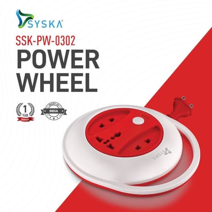 Syska Power Wheel Extension Board, 4-metre Cable