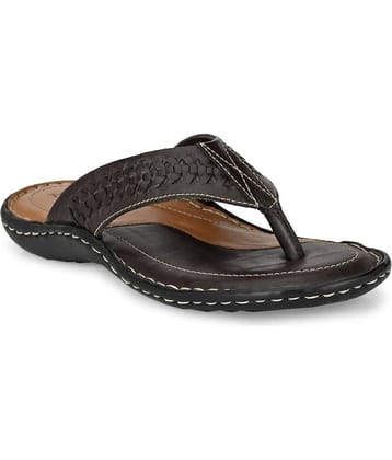 SHENCES Brown Flip Flops