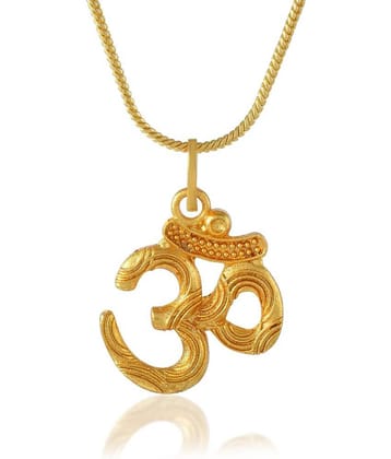 Admier Om Pendant locket chain necklace God pendant temple jewellery necklace for Men and Women