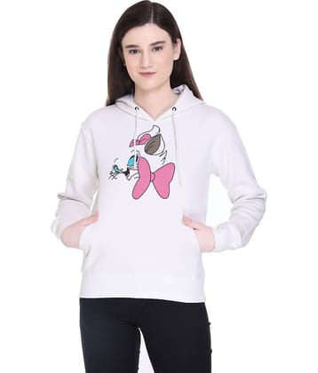 RF RAVES Fleece Off White Hooded Sweatshirt