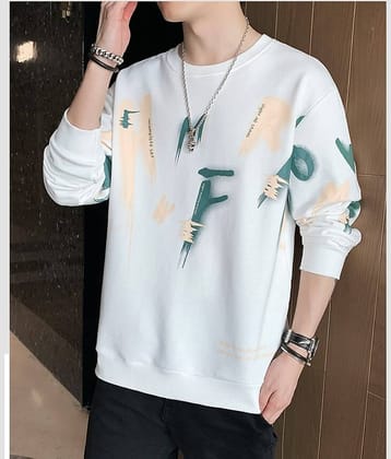 FABRIPPLE Polyester Regular Fit Printed Full Sleeves Men's Round T-Shirt - Black ( Pack of 1 )