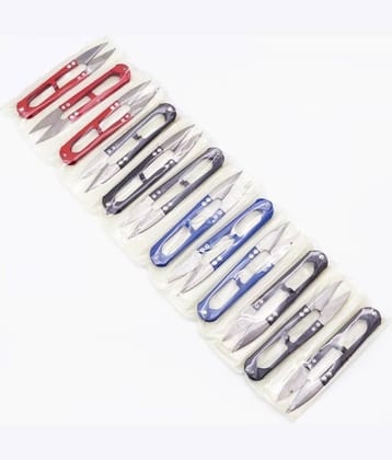 Arvee Pack of 12 Pcs/1 Dozen U Sewing Scissors Clippers Embroidery Thread Cutter Mini Small Snips Trimming Nipper