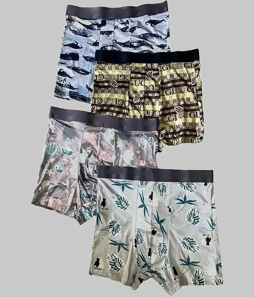 CAVENDRES Pack of 4 Cotton Blend Briefs For Men's ( Multicolor )