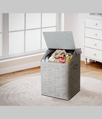 Zovira Grey Laundry Bags ( Pack of 1 )