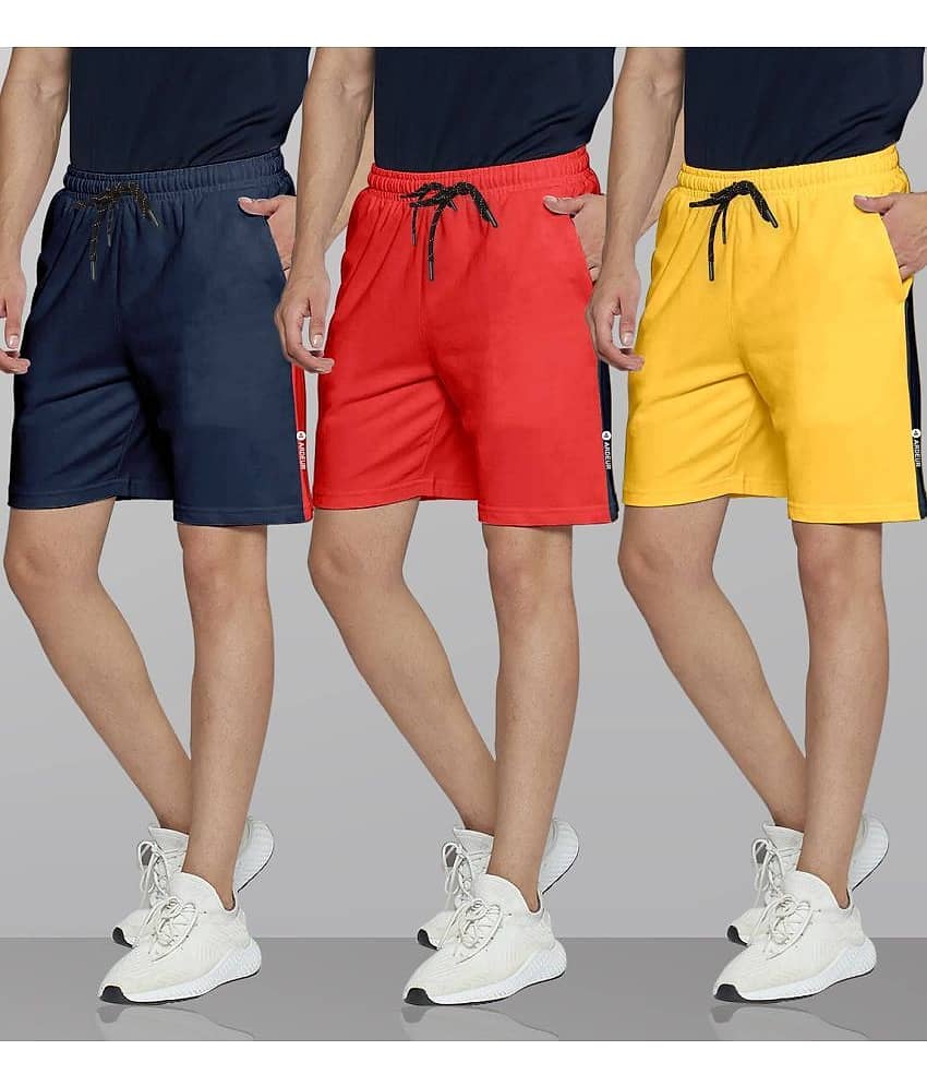 Ardeur Multi Cotton Blend Men's Shorts ( Pack of 3 )