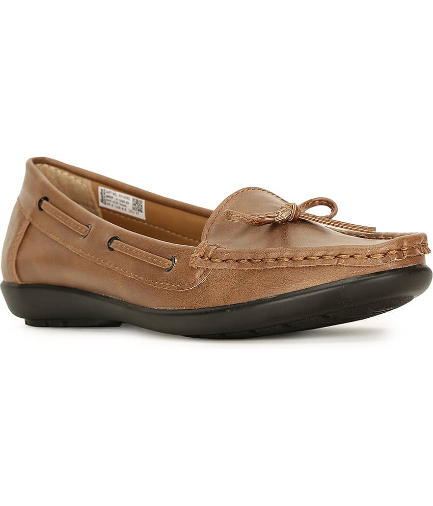 Bata Tan Women's Loafers