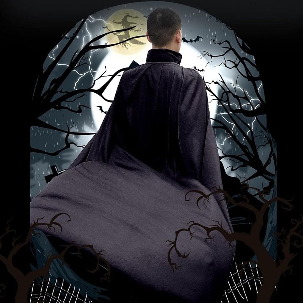 Halloween Reversible Red & Black Cloak Adult