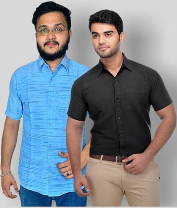 DESHBANDHU DBK - Multicolor Cotton Regular Fit Men's Formal Shirt (Pack of 2)