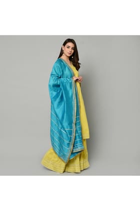 LIME GREEN WITH TURQUOISE SHARARA SET OF 3-XL