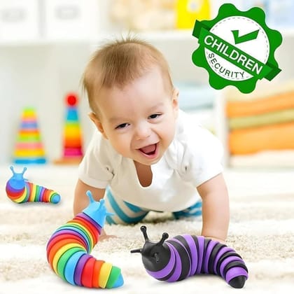 Kids Toy, Small Slug Fidget Toys, Baby Toys, Sensory Toys for Kids, Clicky Sound Making Toy, Flexible Stretchable Joints Toy for Anxiety, Autism... Kids Toy, Small Slug Fidget Toys, Baby Toys, Sensory Toys for Kids, Clicky Sound Making Toy, Flexible Stretchable Joints Toy for Anxiety, Autism...