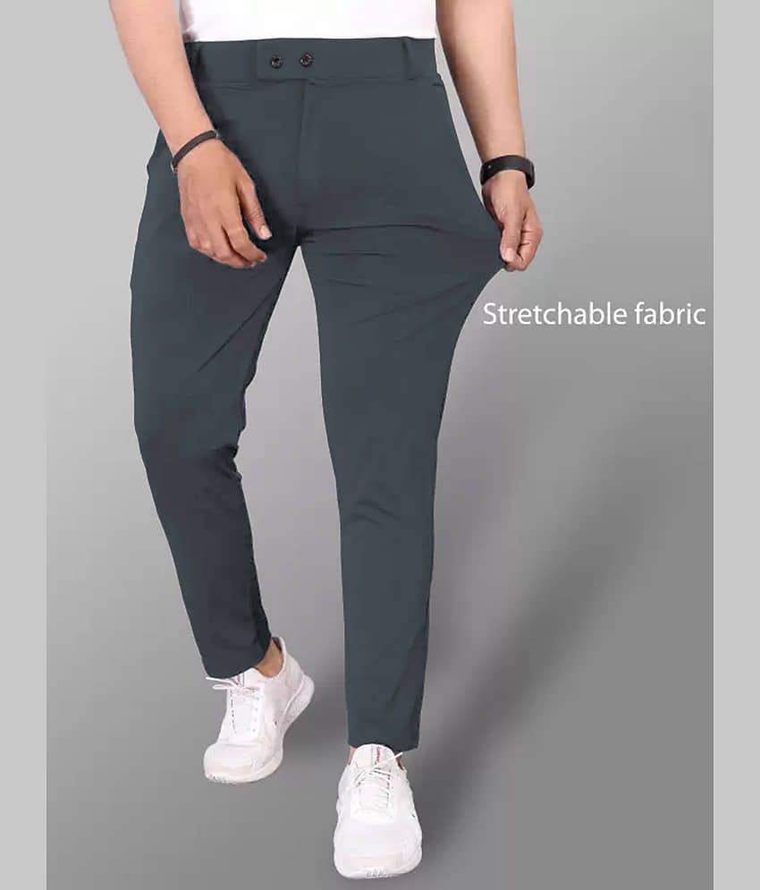 KAJARU Regular Flat Men's Chinos - Grey ( Pack of 1 )