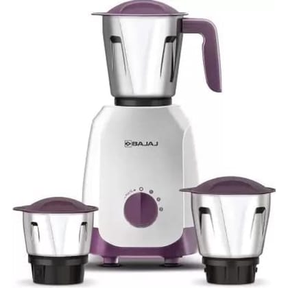 Bajaj Ninja Series Carve 750 Mixer Grinder 3 Jars White and Purple