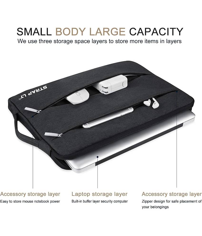 STRAPIT Black Laptop Sleeves