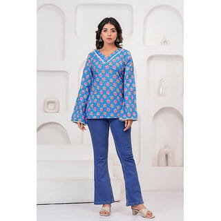 New Blue Designer Womens Kurti
