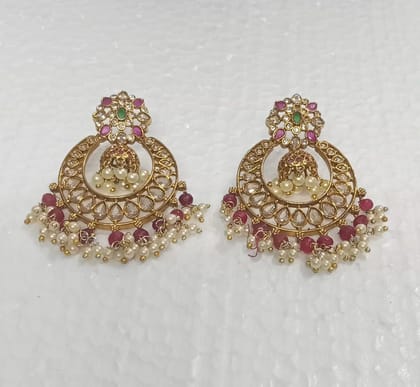 Pearl Chandbali Earrings