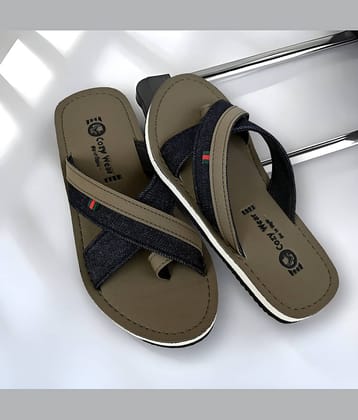 Cozy Wear Green Men's Daily Slipper