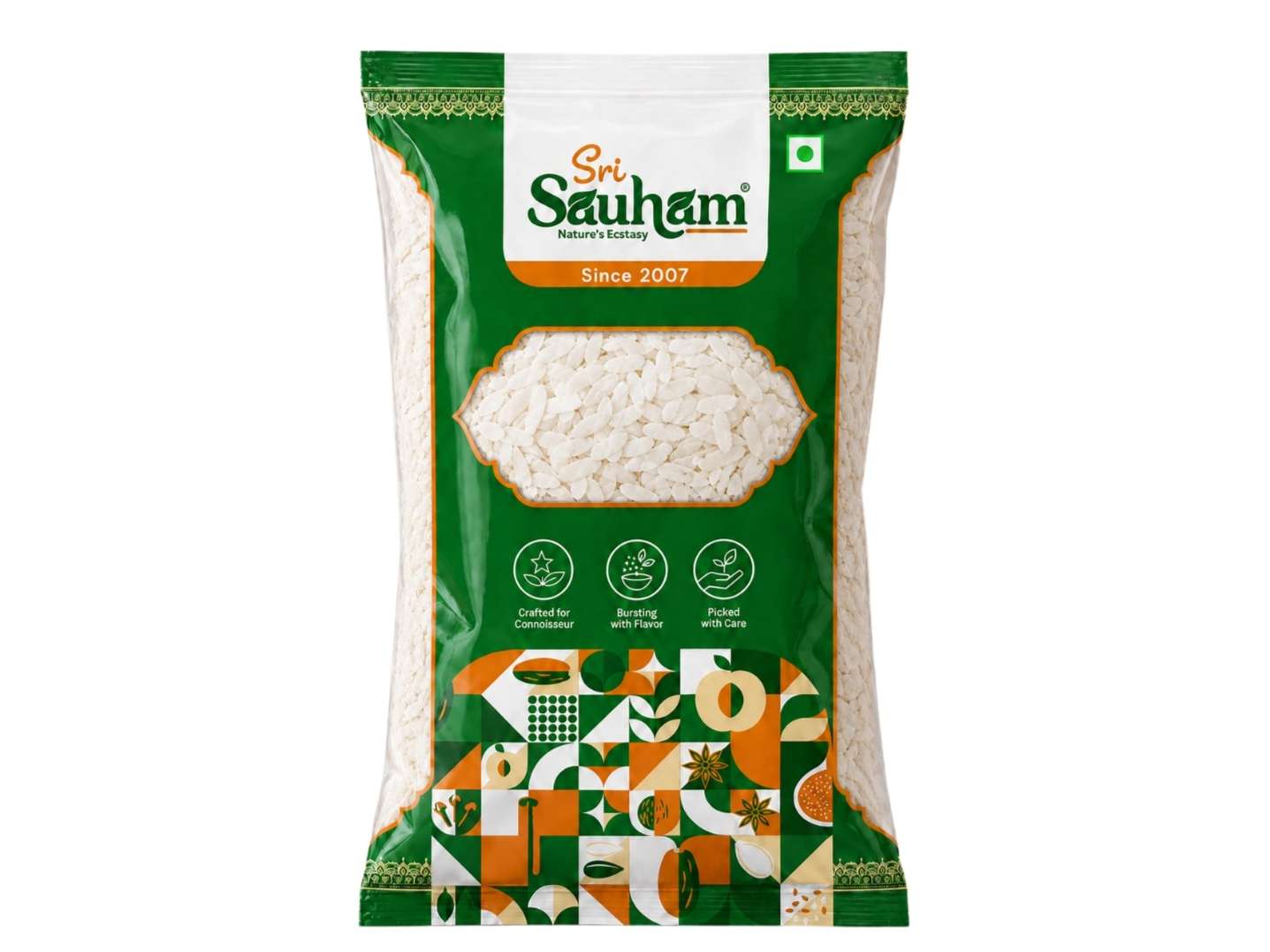 Sri Sauham Chiwda Natural Chiwda, Rice Flakes - 500g