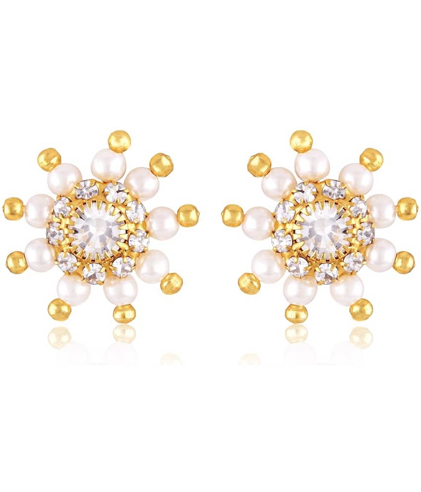 VIVASTRI White Stud Earrings ( Pack of 1 )