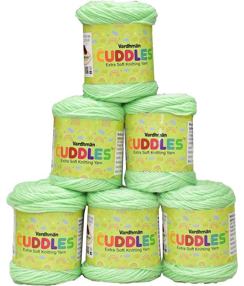 VARDHMAN 100% Acrylic Wool  Apple Green 3 gms Baby  knitting wool- Art-ADDJ