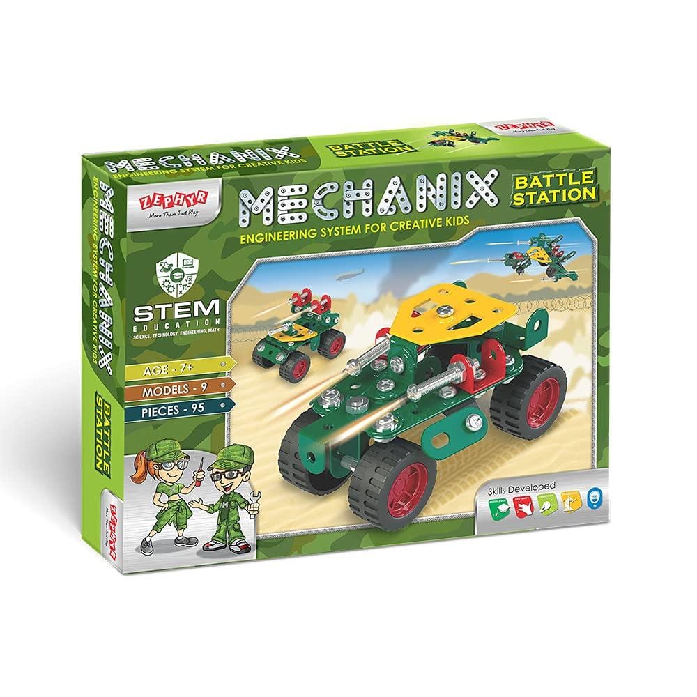 Mechanix Battle Station, STEM Toy, War-Themed Building Blocks