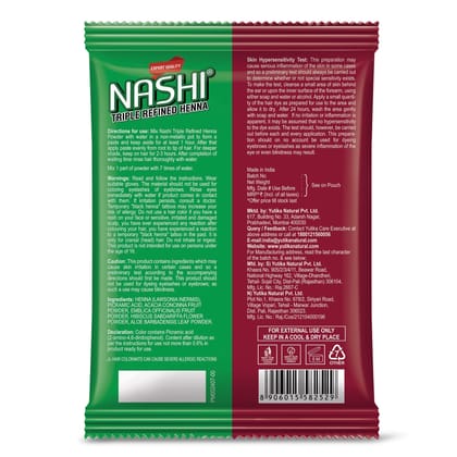 NASHI Triple Refined Henna Powder, Henna Hair Colour for Men and Women Burgundy Red 500g