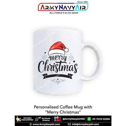 ArmyNavyAir Personalised Christmas Mug (1 unit) | Festive Ceramic Drinkware | Holiday Gifting