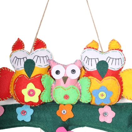 FAIRBIZPS Handcrafted Door Hangings for a Warm Welcome, Owl. Welcome (Multicolor),Traditional Handmade Door Hanging