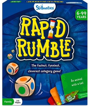 Skillmatics Board Game - Rapid Rumble, Fun for Family Game Night, Educational Toys, Card Games for Kids, Teens and Adults, Gifts for Boys and Girls Ages 6, 7, 8, 9 and Up