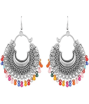 PUJVI - Multi Color Jhumki Earrings ( Pack of 1 )