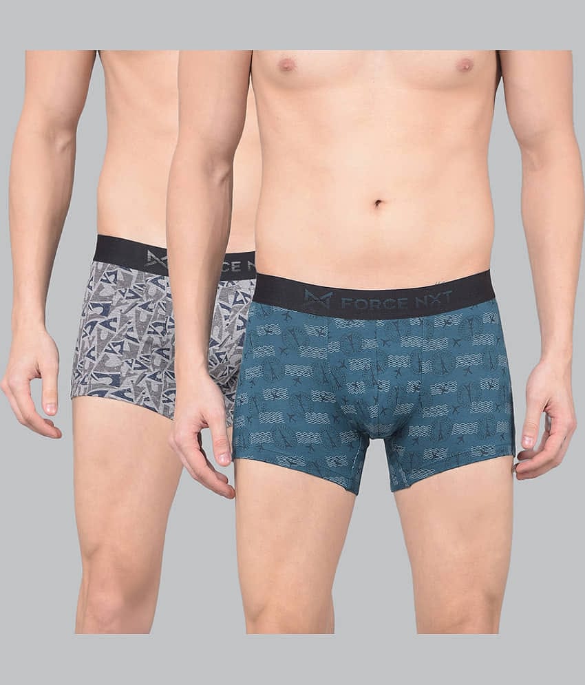 Force NXT Pack of 2 Cotton Trunks For Men's ( Multicolor )