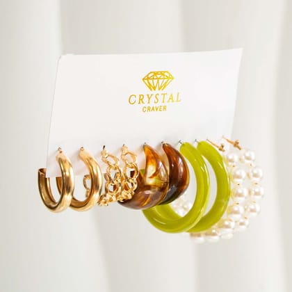 Hetro Hoops Earring Set Of 6-1