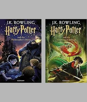 Harry Potter and the Philosopher's Stone + Harry Potter and the Chamber of Secrets (Harry Potter 2) (Set of 2 Books)