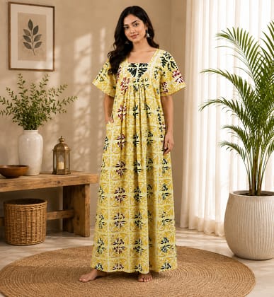 Handcrafted Batik Print Cotton Gown
