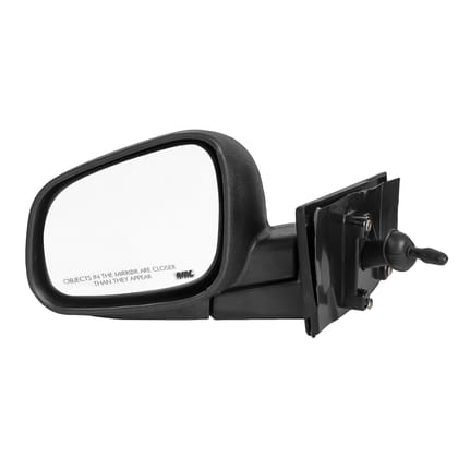 RMC Car Side Mirror Suitable For Beat With Lever (2010-2017) (ABS & Glass) | Non Auto Fold | Manually Operated (Black) LEFT SIDE (PASSENGER SIDE)