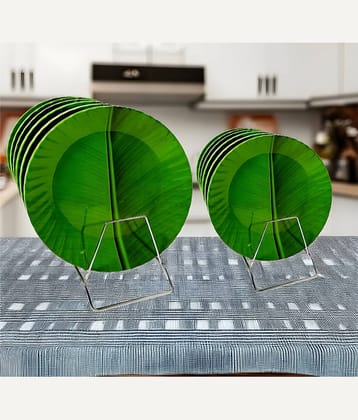 Inpro 12 Pcs Melamine Light Green Full Plate & Half Plate