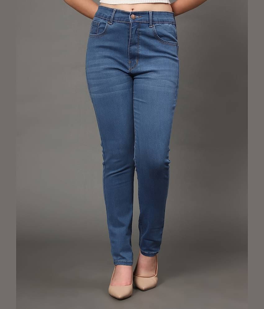 AngelFab - Blue Denim Skinny Fit Women's Jeans ( Pack of 1 )