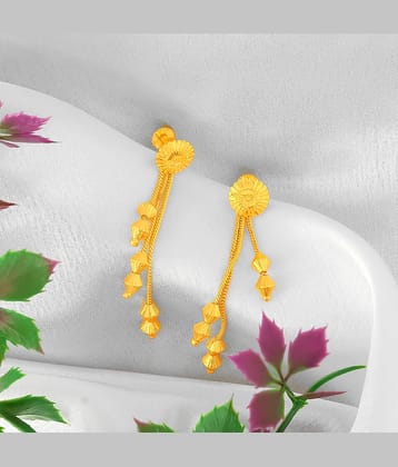 LUV FASHION Gold Drop Earrings ( Pack of 1 )