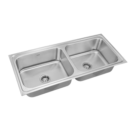 Stainless Steel Grade 304 Sink for Kitchen, Double Bowl Press Sink 37x18x9 inches, Matte Finish (KS-SP37189DBM) Stainless Steel Grade 304 Sink for Kitchen, Double Bowl Press Sink 37x18x9 inches, Matte Finish (KS-SP37189DBM)