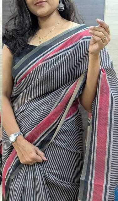 modal silk-Digital printed saree Azrakh print.a