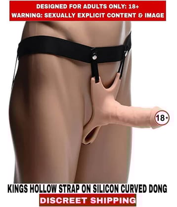 Male Adult Sex TOYS Hollow L U X Y Strap-On Silicone Dildo With Harness For Men