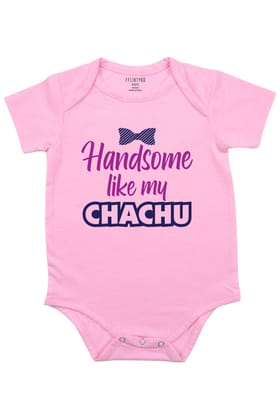 Handsome Like My Chachu Baby Romper | Onesies-Baby Romper / 0-3 Months / Pink