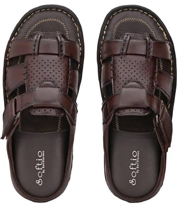 softio - White Men's Leather Slipper