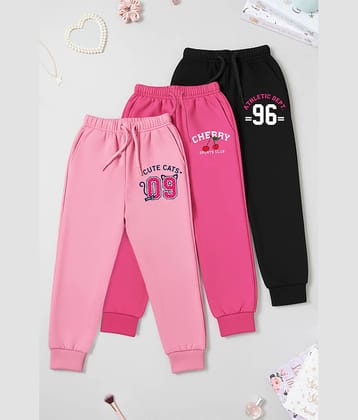 Trampoline Pack of 3 Girls Cotton Blend Trackpants ( Colors )