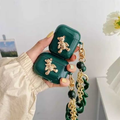 Forest Green Charm Airpod Case 1 & 2